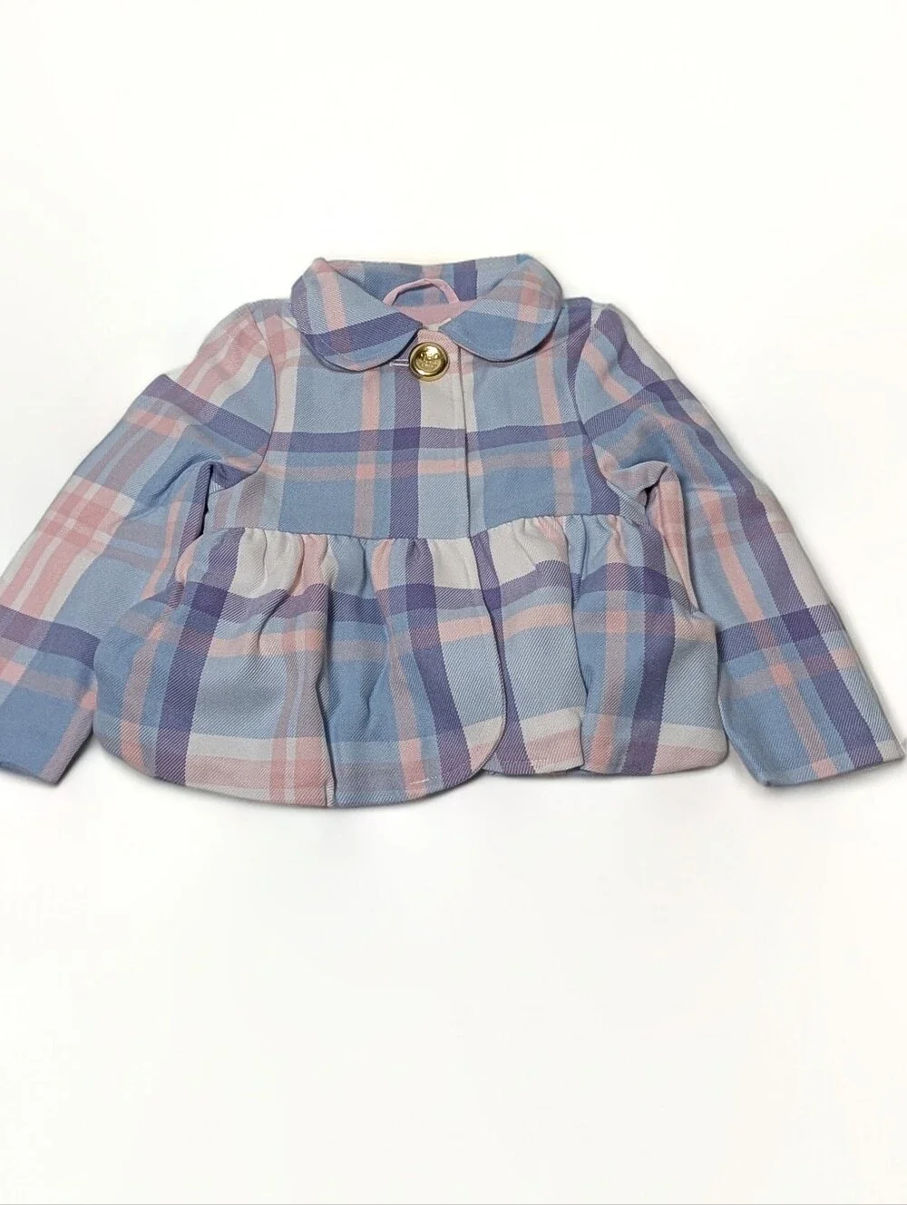 The Beaufort Bonnet Company Pippa Peacoat 18/24M NWT Plaid 💕